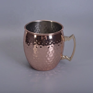 Stainless Steel Gold Mug Candle Jars Soy Wax Home Decor