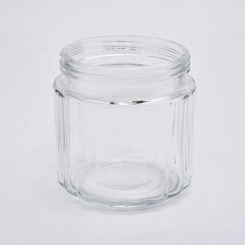 Cylinder striped crystal candle container tealight glass candles holder wedding decoration wholesales