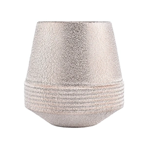 textured finished colorful ceramic candle jars