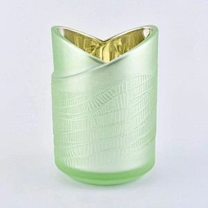 Wholesales custom luxury colored heart shape glass candle holder