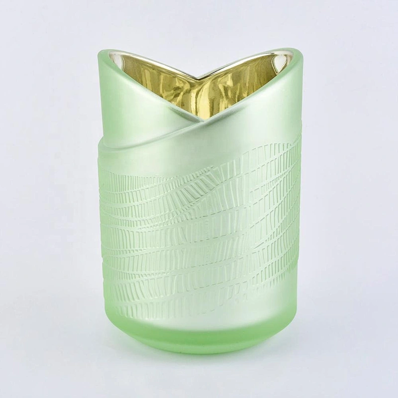 Wholesales custom luxury colored heart shape glass candle holder