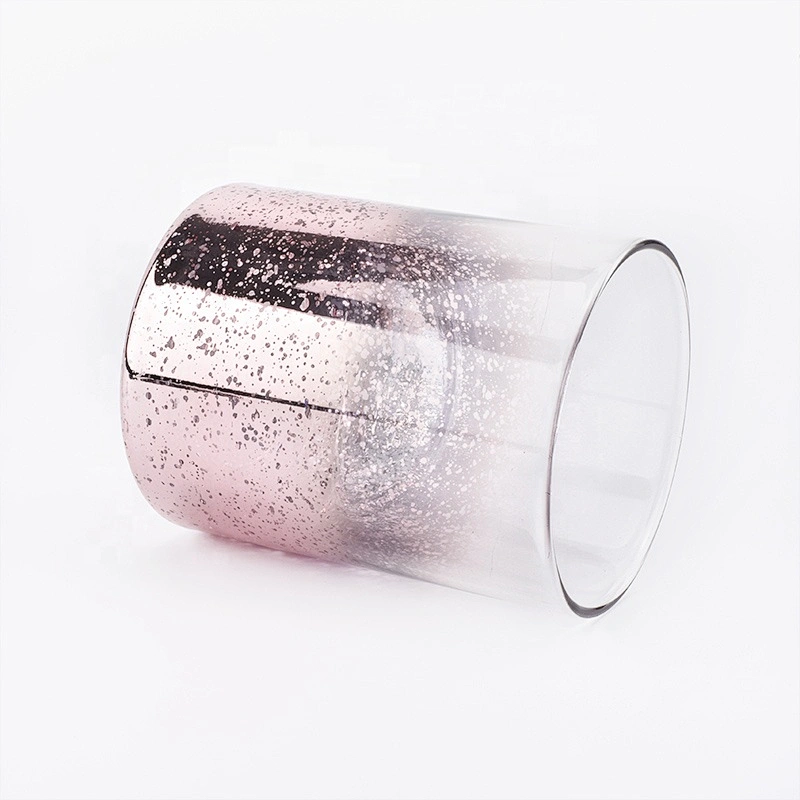 Sunny pink iridescent glass candle holders for home wedding decoration