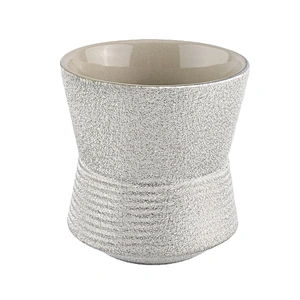 Metallic colorful painting ceramic candle holders