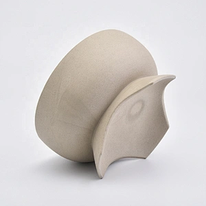 Large Footed Sandy Ceramic Candle Holder Home Decoration Centerpieces