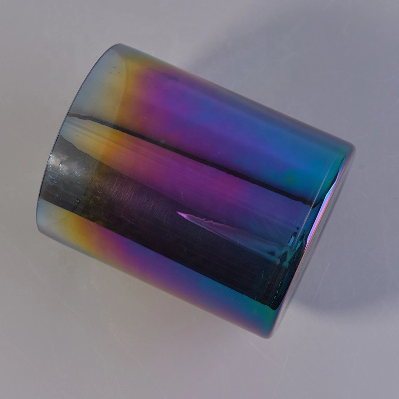 Cylinder gradient color customized candle jars glass candle holder wedding centerpieces wholesales