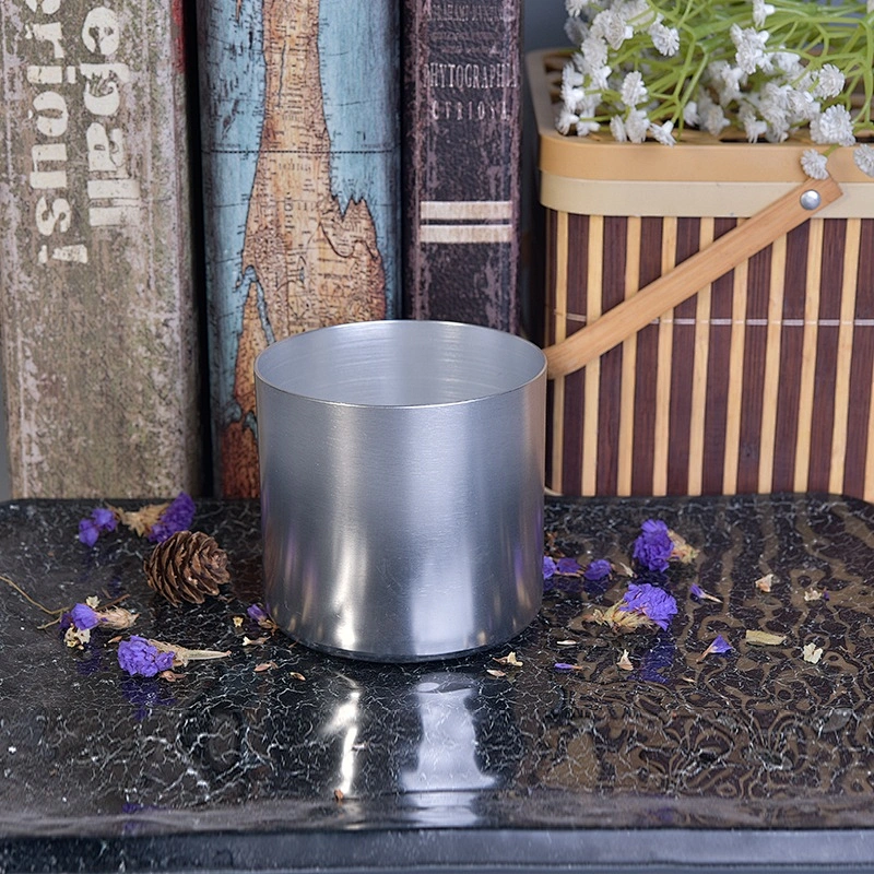340ml Silver Candle Jars Metal Container for Soy Wax Home Decor Wholesale