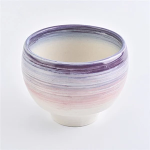 Sunny Glassware design ceramic candle jars round shape candle holder