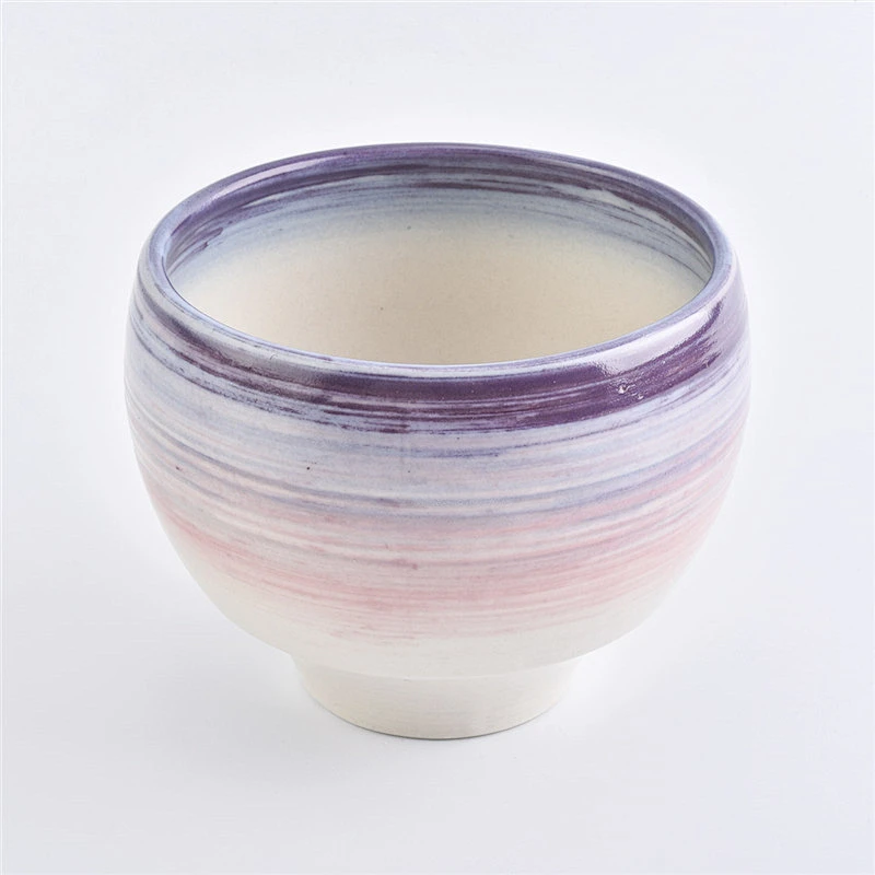 Sunny Glassware design ceramic candle jars round shape candle holder