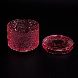 Home decor luxury laser tall glass candle holders with lid wedding centerpieces