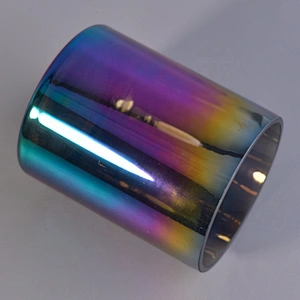 Cylinder gradient color customized candle jars glass candle holder wedding centerpieces wholesales