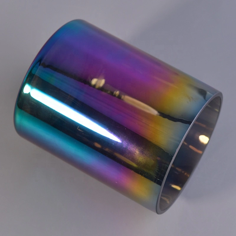 Cylinder gradient color customized candle jars glass candle holder wedding centerpieces wholesales
