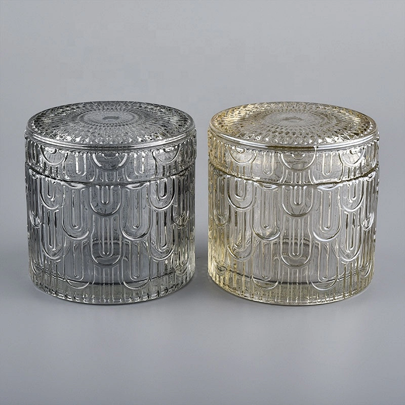 Sunny tea light custom crystal glass candle holder with lid