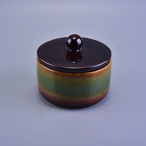 500ml Unique ceramic tealight candle holders with lid factory