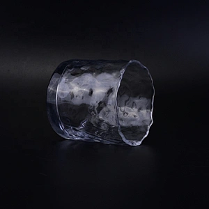250ml Waved Top Clear Glass Candle Jars Home Decor