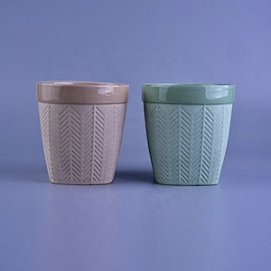 6oz 8oz 10oz Suppliers brown ceramic candle holder