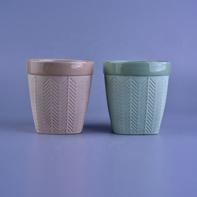 6oz 8oz 10oz Suppliers brown ceramic candle holder