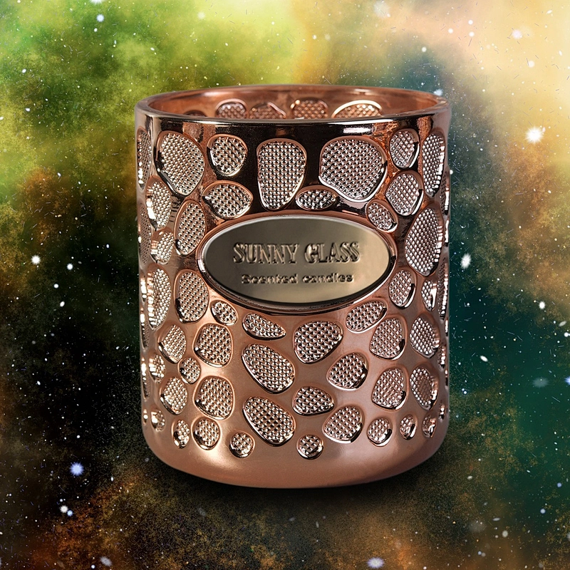 Sunny new design Luxury amber glass jar candle 10oz