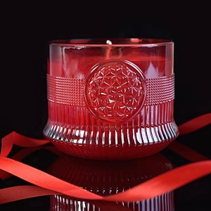 10oz Luxury custom diamond crystal glass candle jar bulk