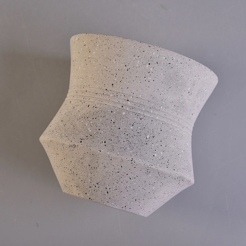 Wholesales custom votive grey luxury cement concrete candle jar 8oz 10oz 14oz