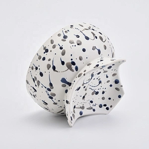 Handmade ceramic candle containers decorating filter candle holder in bulk