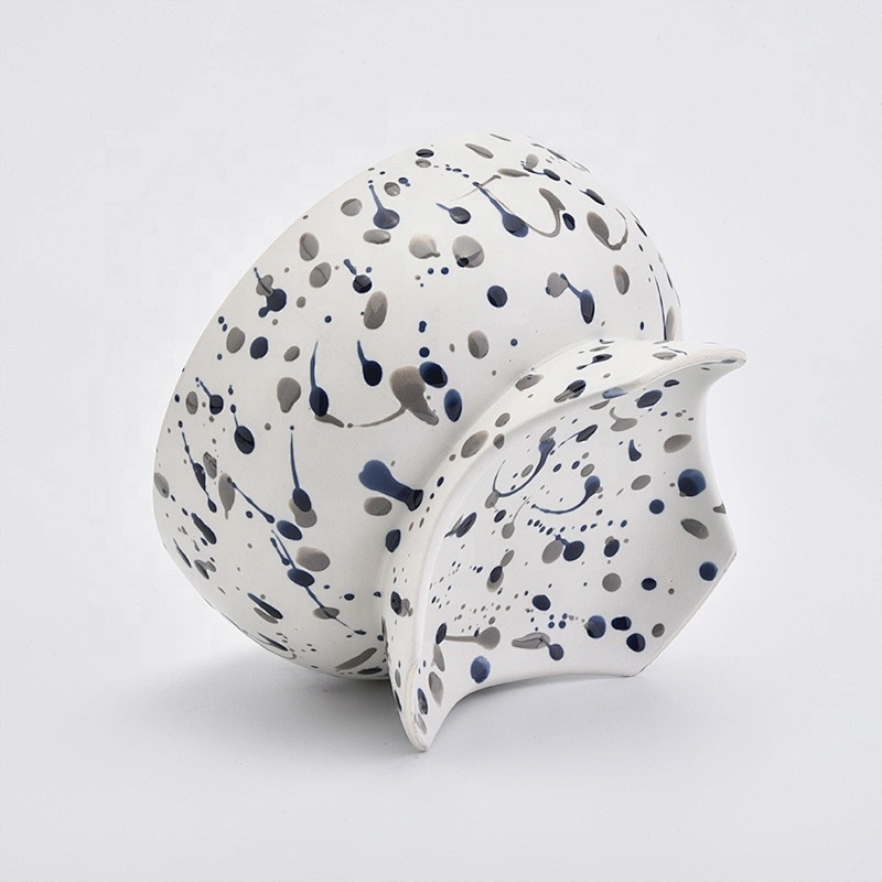 Handmade ceramic candle containers decorating filter candle holder in bulk