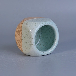 200ml Mini square ceramic candle jar scented candle vessel home decor
