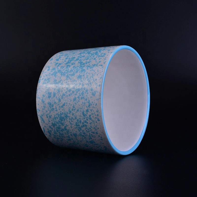 10oz vintage tealight candle container ceramic