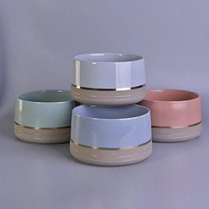 Luxury empty frosted ceramic candle jar 10oz 12oz