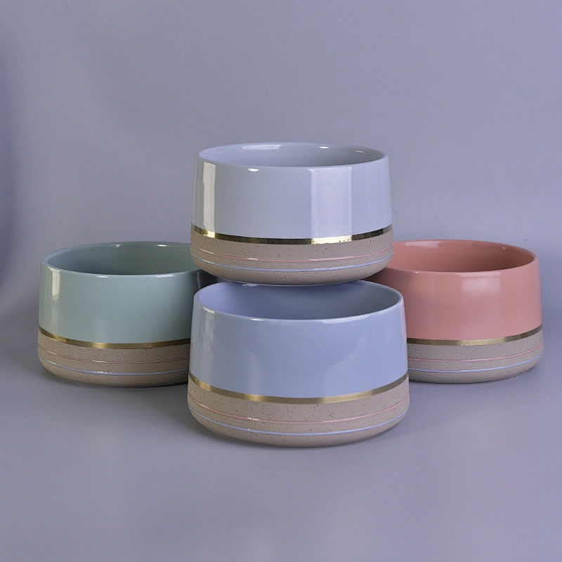 Luxury empty frosted ceramic candle jar 10oz 12oz