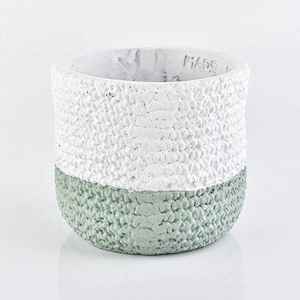 510ml Green candle vessel custom cement candle holder wholesales