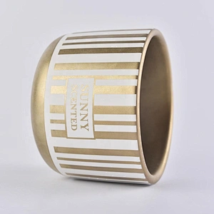 Sunny scented decorative gold ceramic candle holders
