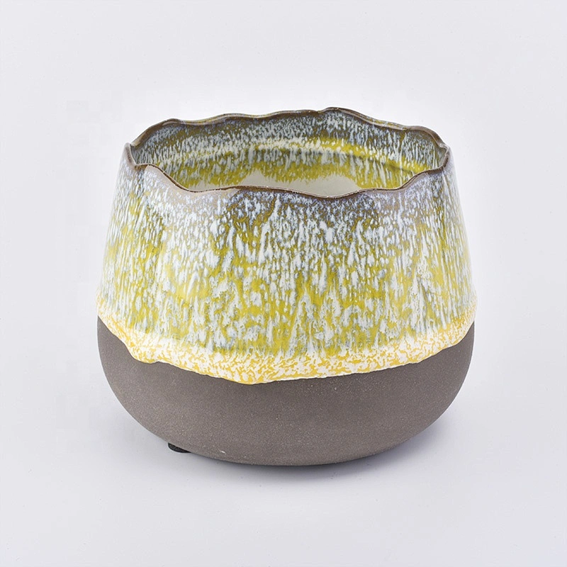 Empty Wave Candle container Ceramic Candle Holder Wedding Centerpieces
