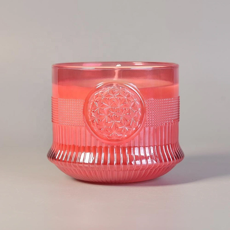 Wedding table luxury colored glass candle jar wholesales