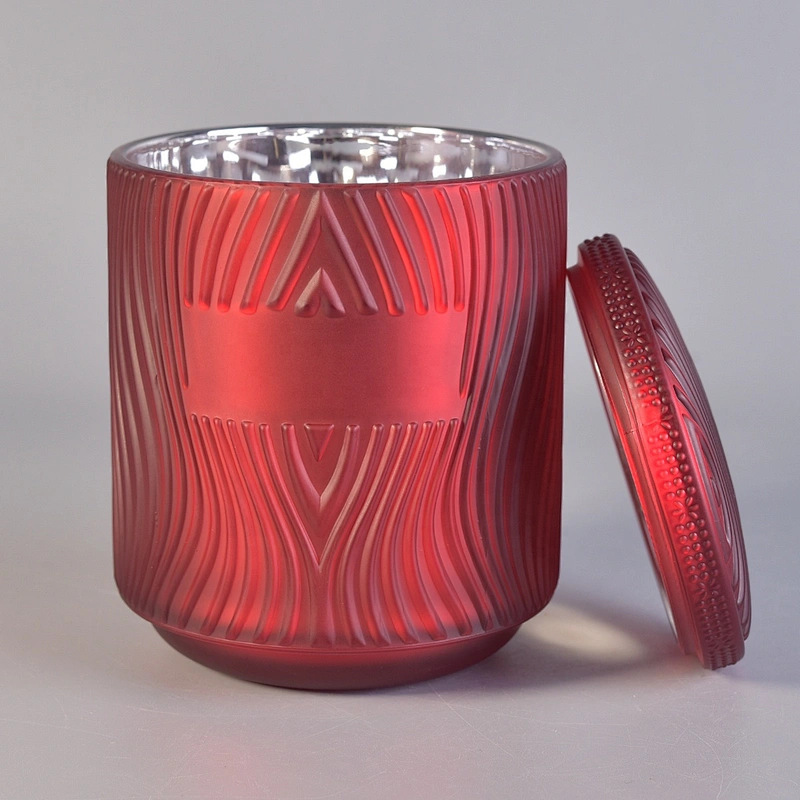 10oz 16oz 20oz Sunny luxury votive Glass candle jar vessel with lid