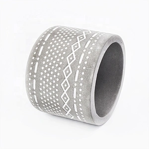 Wholesale grey concrete candle container tin personalized home decorative