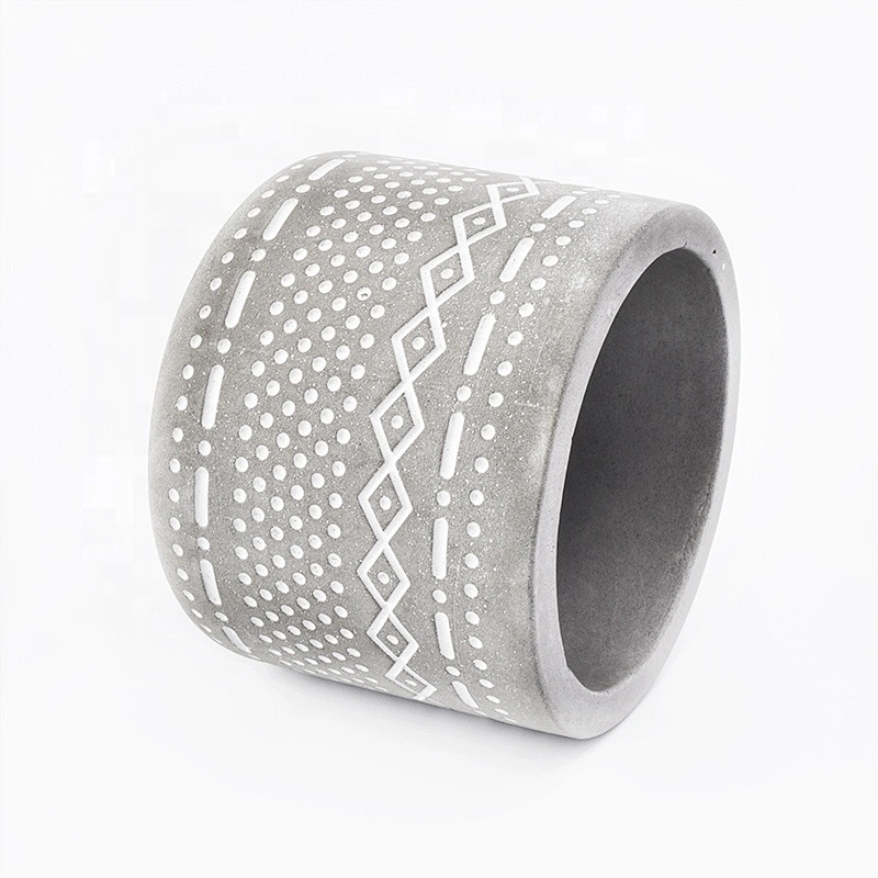 Wholesale grey concrete candle container tin personalized home decorative