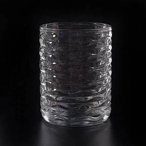 Pressed christmas glass candle holder home Decor