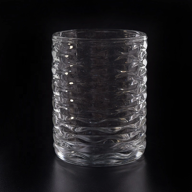 Pressed christmas glass candle holder home Decor