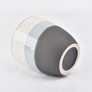 Three-color ceramic candle vessel custom home decor