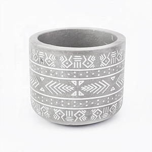 Supply round concrete candle holders handmade home decorative