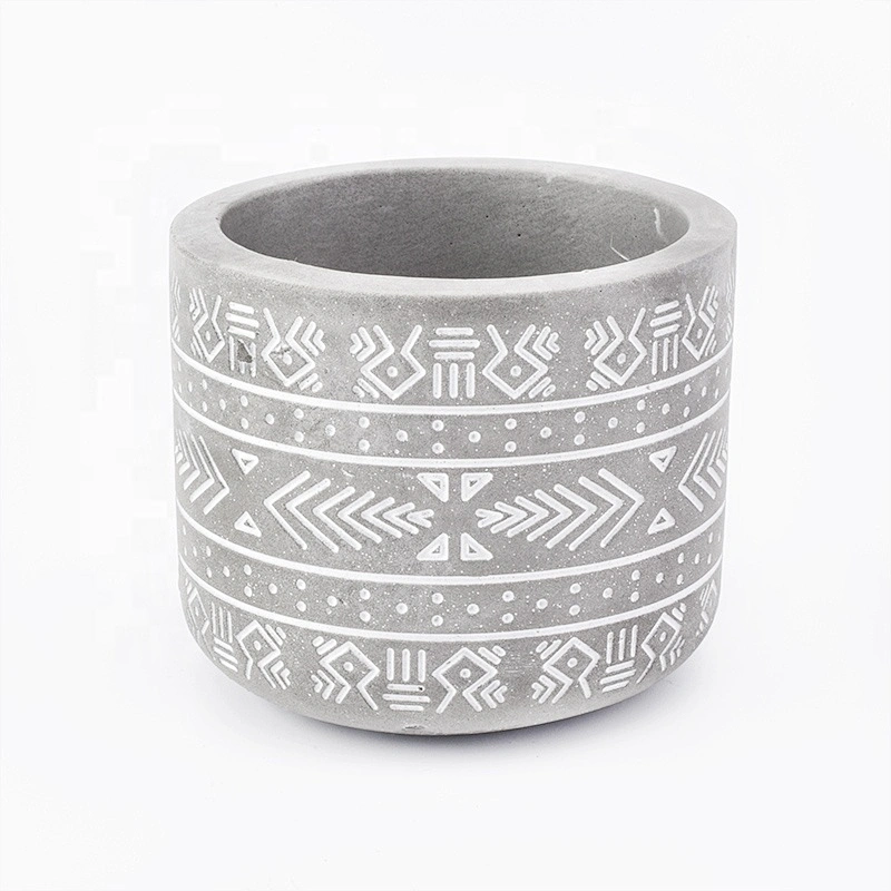 Supply round concrete candle holders handmade home decorative