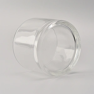 wide glass candle vessel, glass jar for candle making