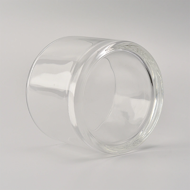 wide glass candle vessel, glass jar for candle making