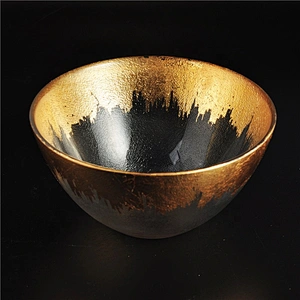 Gold foiling glass candle holders home decoration wholesale
