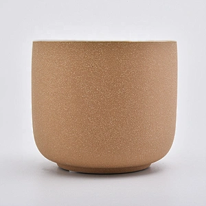 Outdoor matte ceramic tea light candle containers wholesales