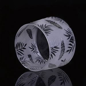 Modern matte candle tins glass table candle container wedding centerpieces wholesales
