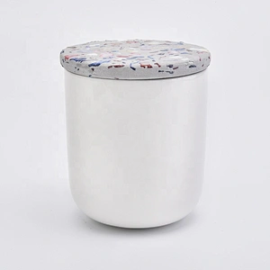 Wholesales round Custom concrete lid for candle jars
