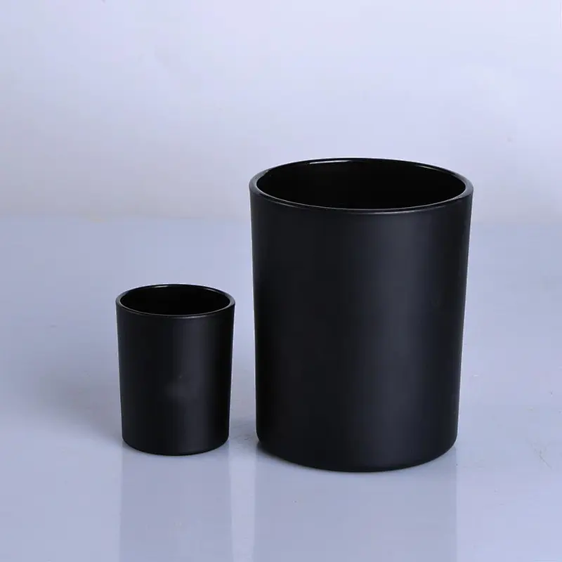 black glass candle jar wholesales, wax glass container