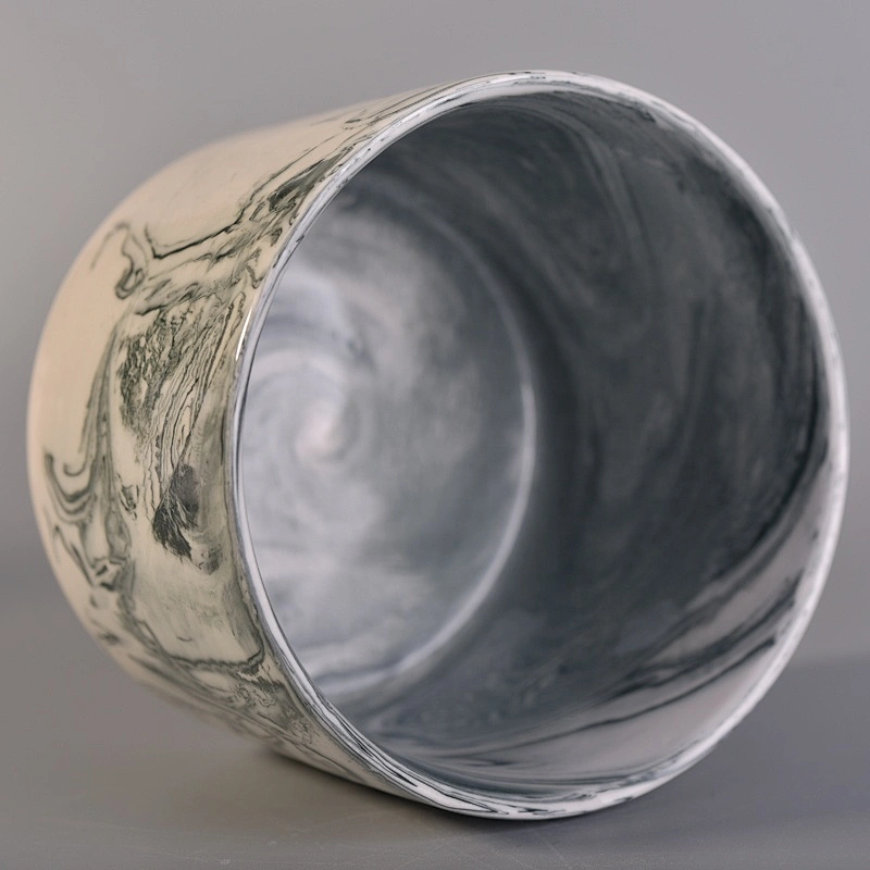 Cylinder hurricane ceramic candleholder for home decor