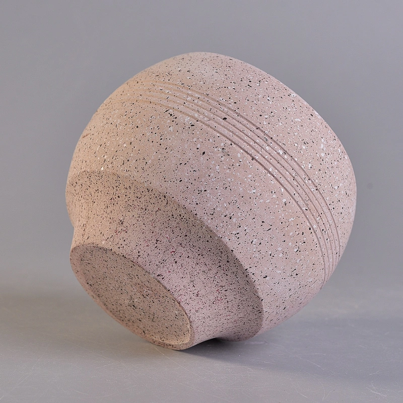Wholesales custom round pink cement candle jar 8oz 10oz 12oz
